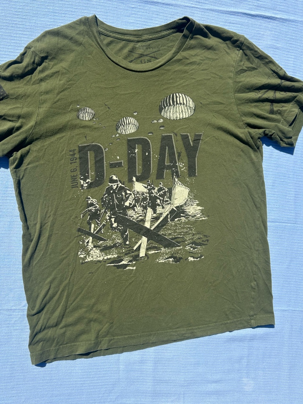 Grunt Style Olive Green D-Day Graphic Tee